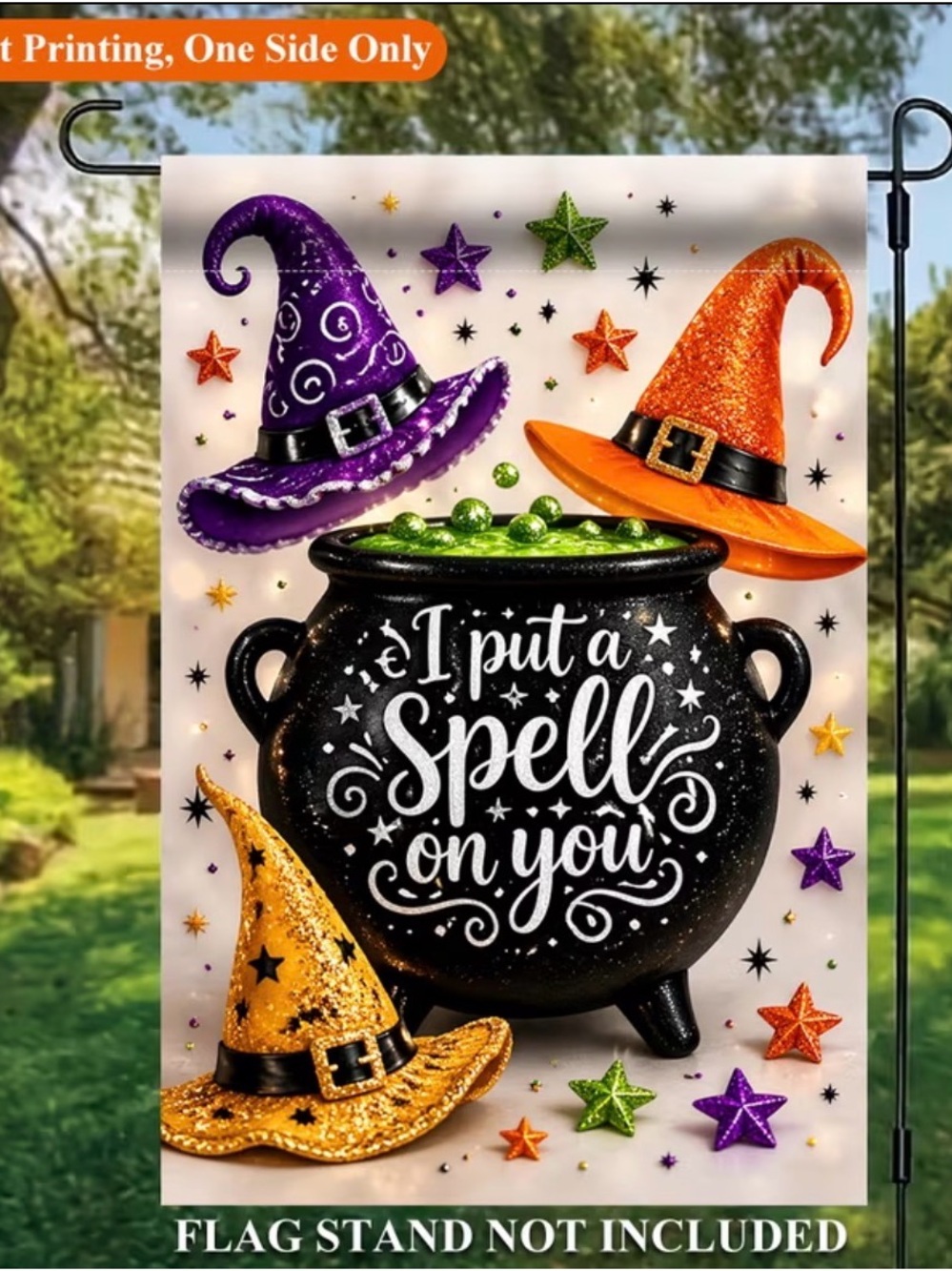 Hocus Pocus “I Put a Spell on You" Halloween Garden Flag FLAG ONLY